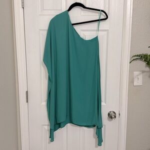 Emerald One Shoulder BCBG Dress